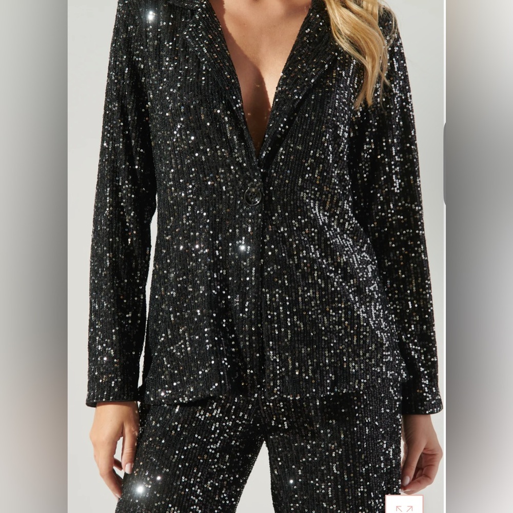 SugarLips Friday Nights Sequin Tailored Jacket